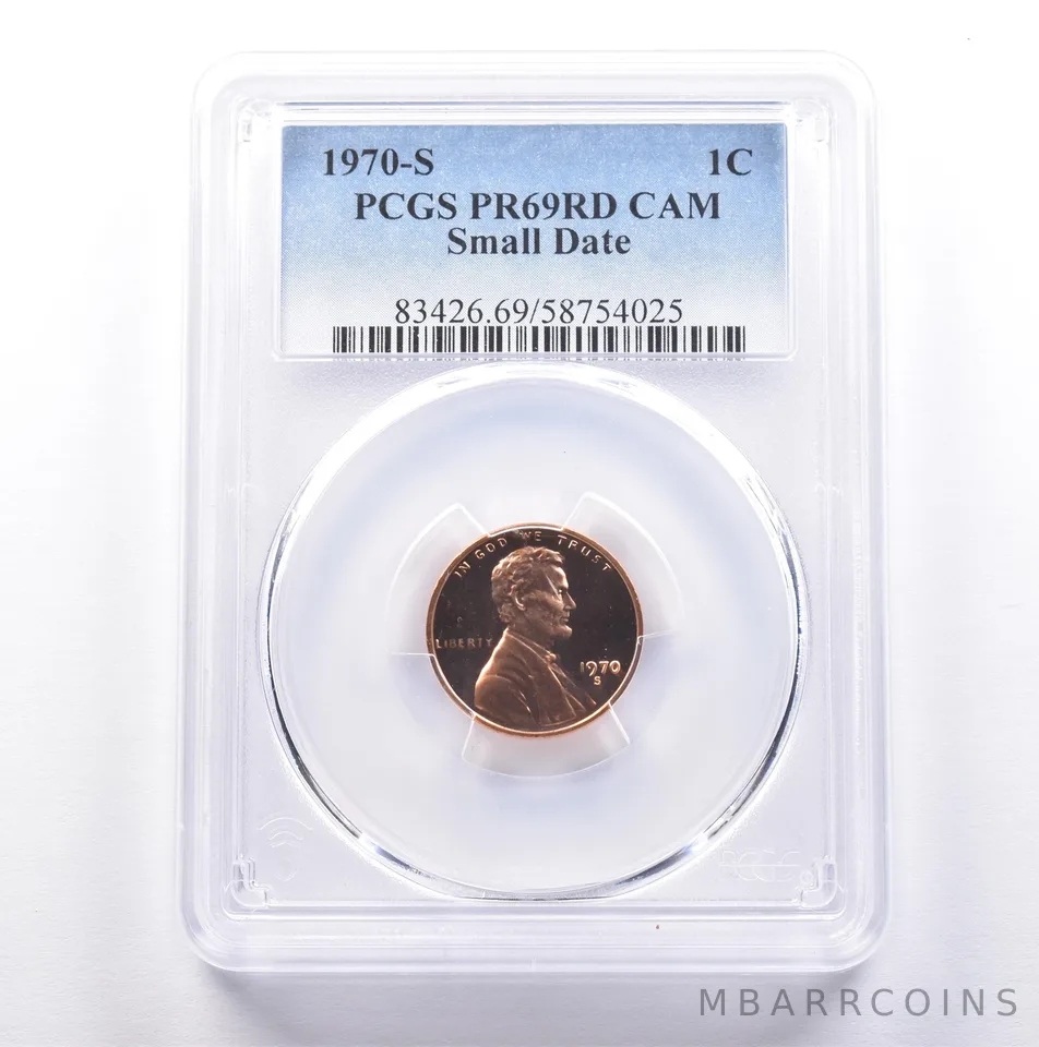 1970-S Lincoln Memorial Cent Small Date PR69 RD CAM PCGS a9155