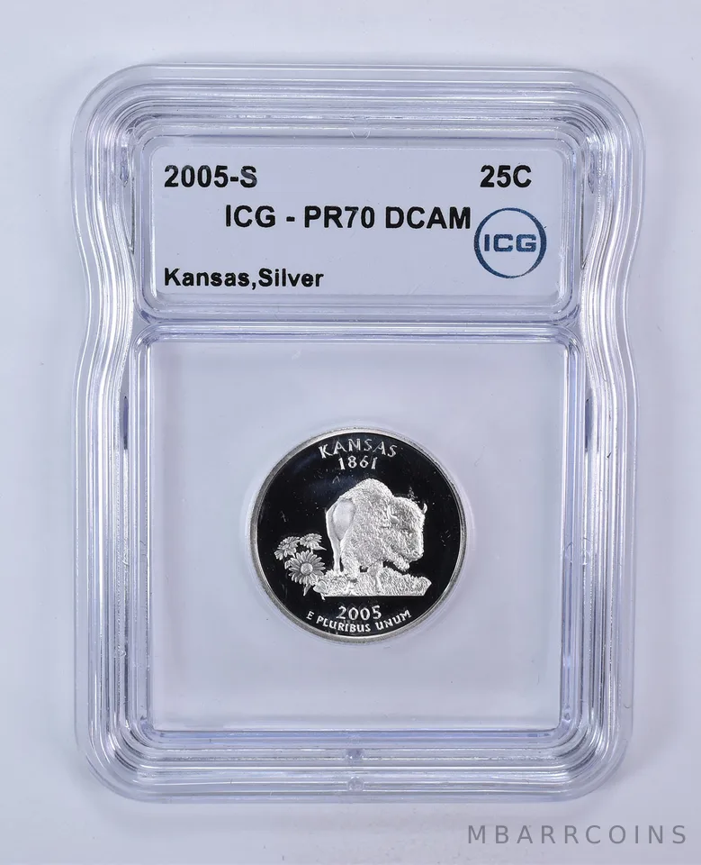 2005-S Washington State Quarter Silver Kansas PR70 DCAM ICG