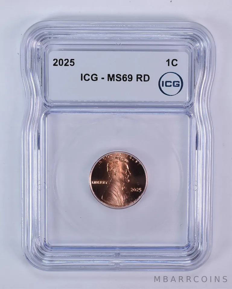 2025 Lincoln Memorial Cent MS69 RD ICG
