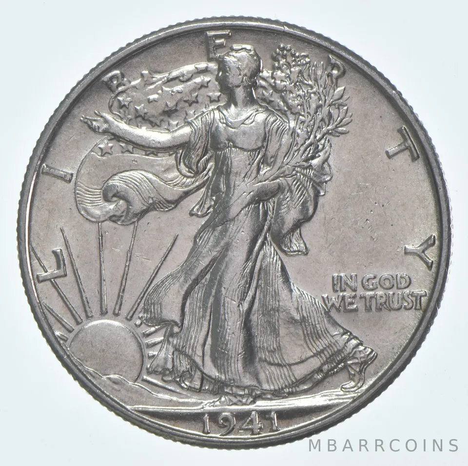 CHAU 1941-D Walking Liberty Half Dollar Choice AU 90% Silver (1pc)