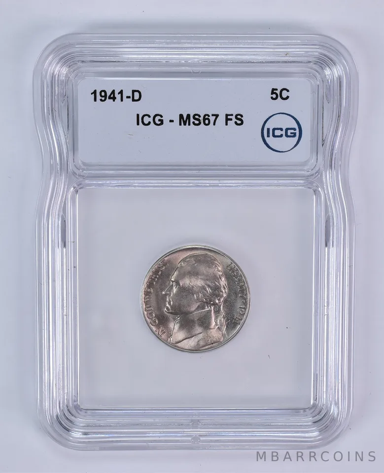 1941-D Jefferson Nickel MS67 FS ICG