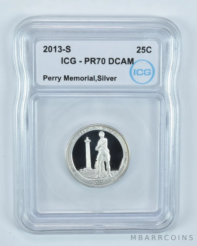 2013-S Washington Quarter Silver Perry Memorial ATB PR70 DCAM ICG