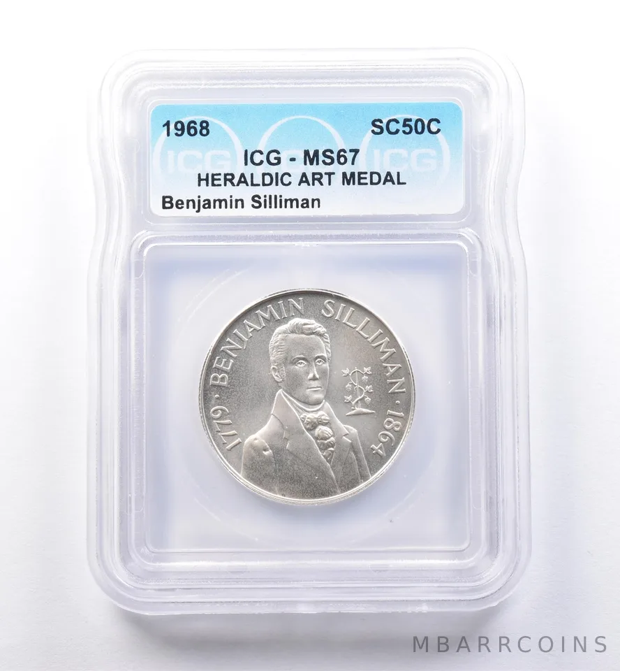 1968 So Called Half Dollar Benjamin Silliman MS67 ICG *8418