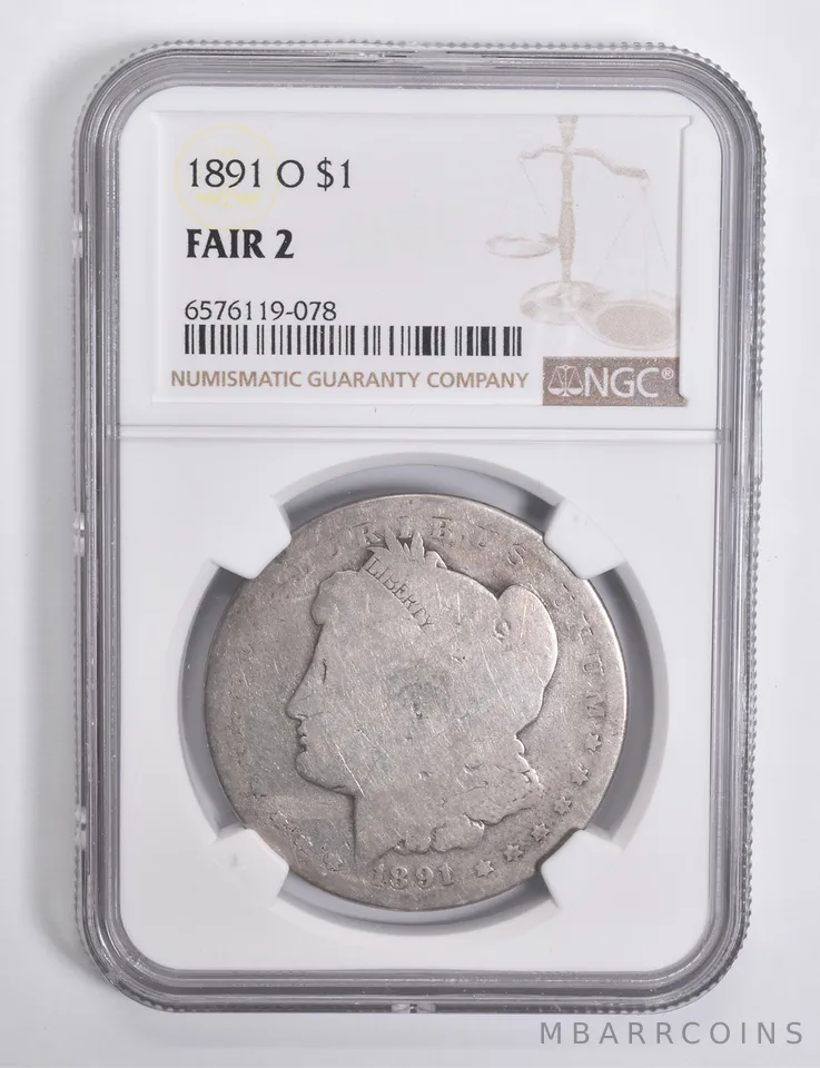 FAIR 2 1891-O Morgan Silver Dollar NGC Lowball Low Ball a4537