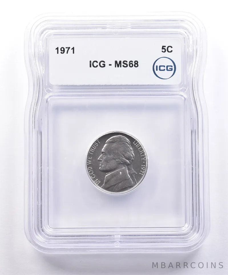 1971 Jefferson Nickel MS68 ICG