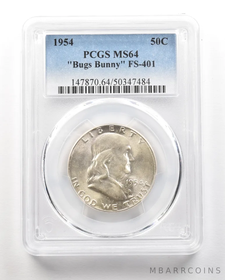 1954 Franklin Half Dollar Bugs Bunny FS-401 MS64 PCGS a4854