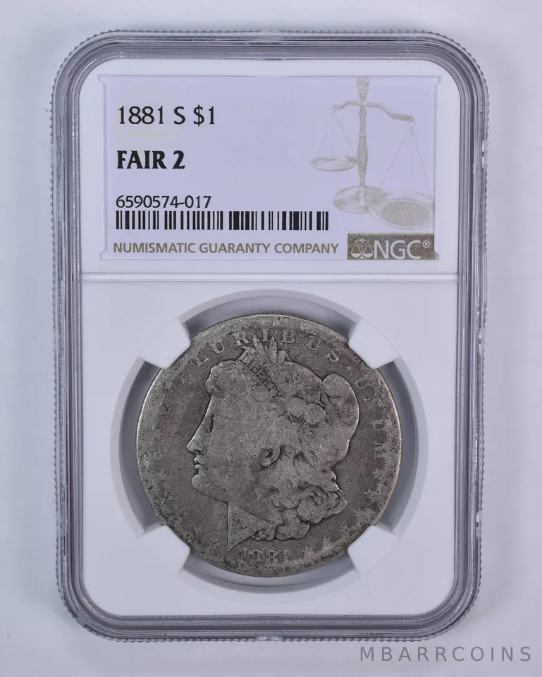 1881-S Morgan Silver Dollar Fair 2 NGC Lowball