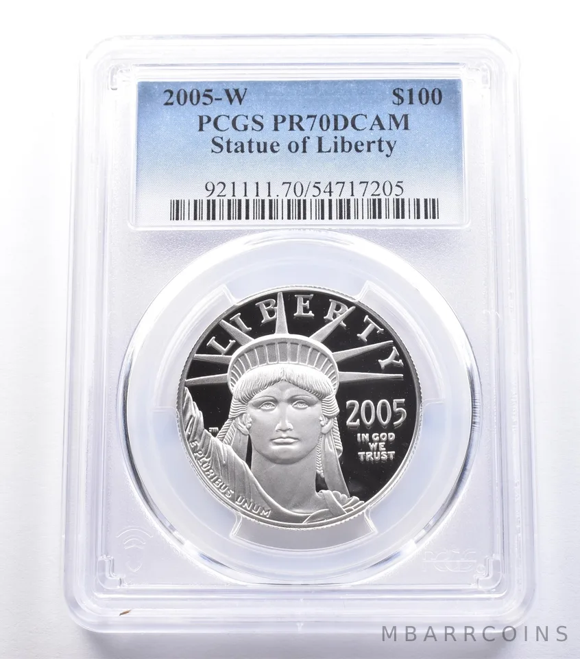 2005-W $100 American Platinum Eagle 1 Oz Platinum PR70 DCAM PCGS
