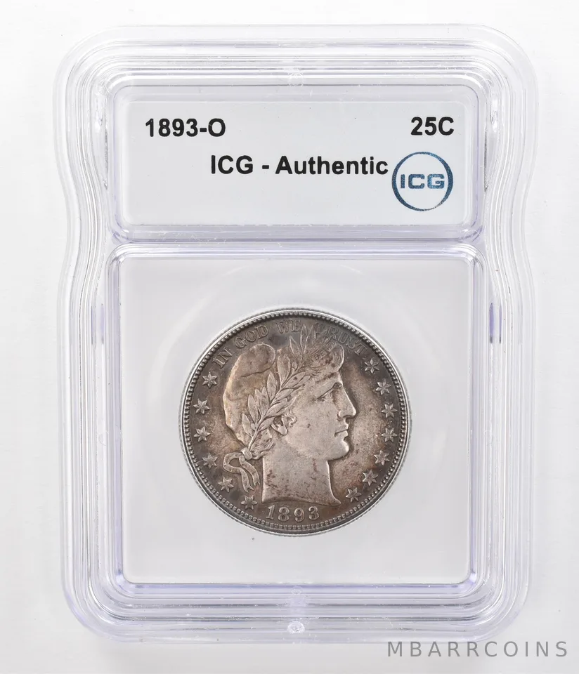 1893-O Barber Half Dollar Authentic ICG Beautiful Tone *5186
