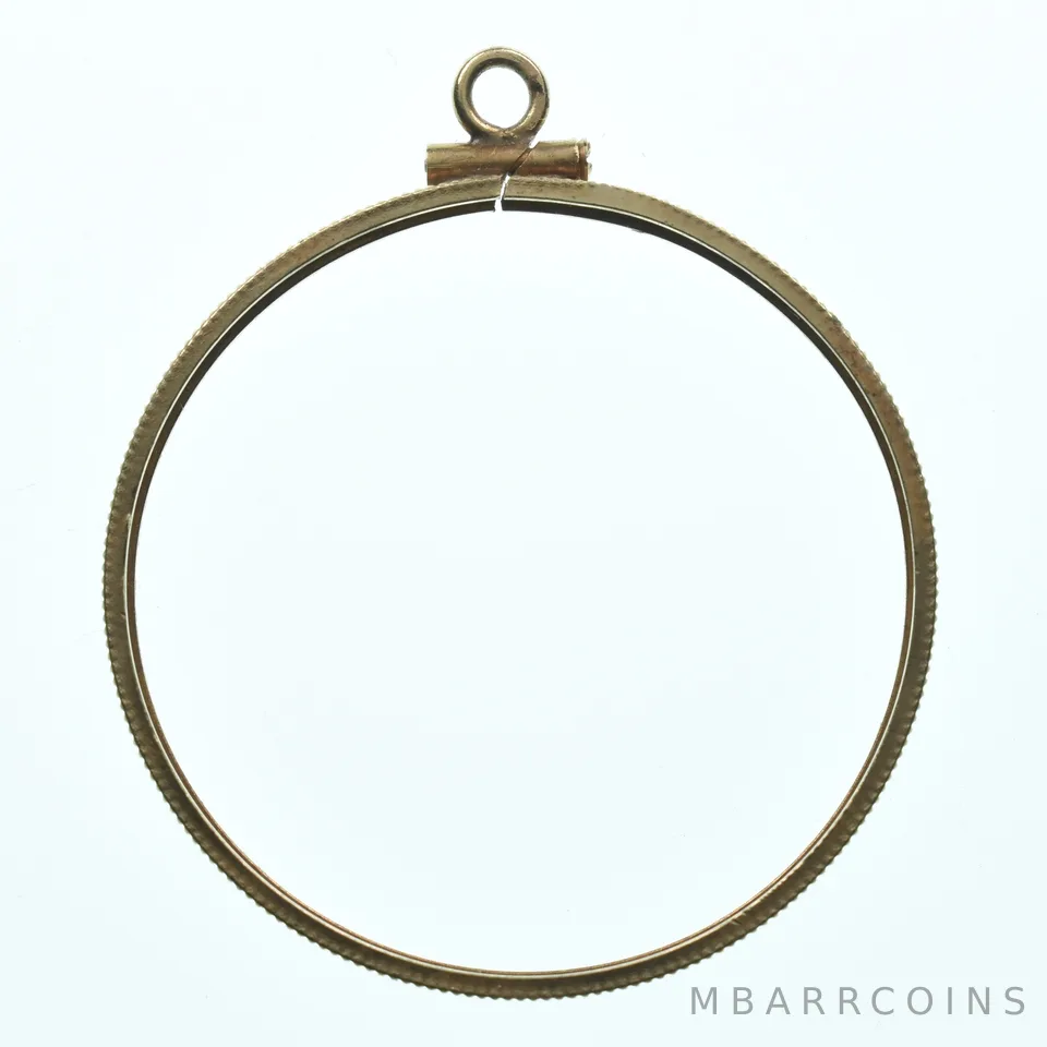 14K Gold Filled 33 MM Coin Bezel Pendant Frame Edge *2125