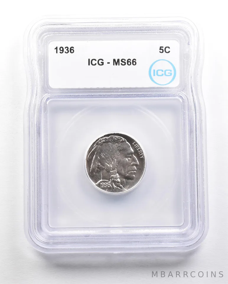 1936 Indian Head Buffalo Nickel MS66 ICG *5864
