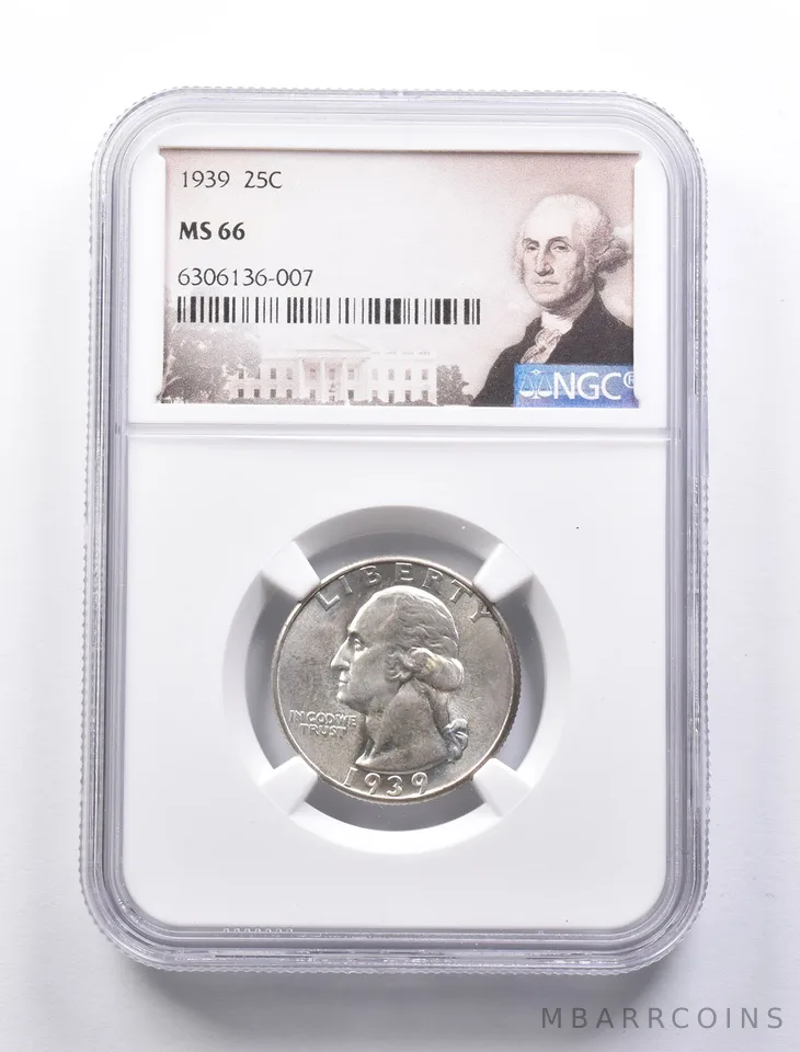 MS66 1939 Washington Quarter NGC *1291
