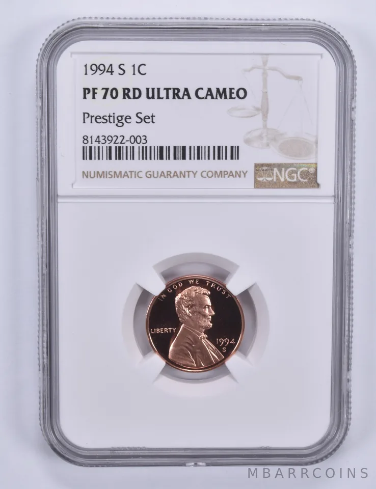 1994-S Lincoln Memorial Cent Prestige Set PF70 UCAM NGC Brown Label