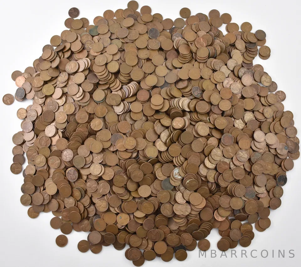 500 (10 Rolls) Lincoln Wheat Back Cent Coins - Lot 1909-1958 Collection