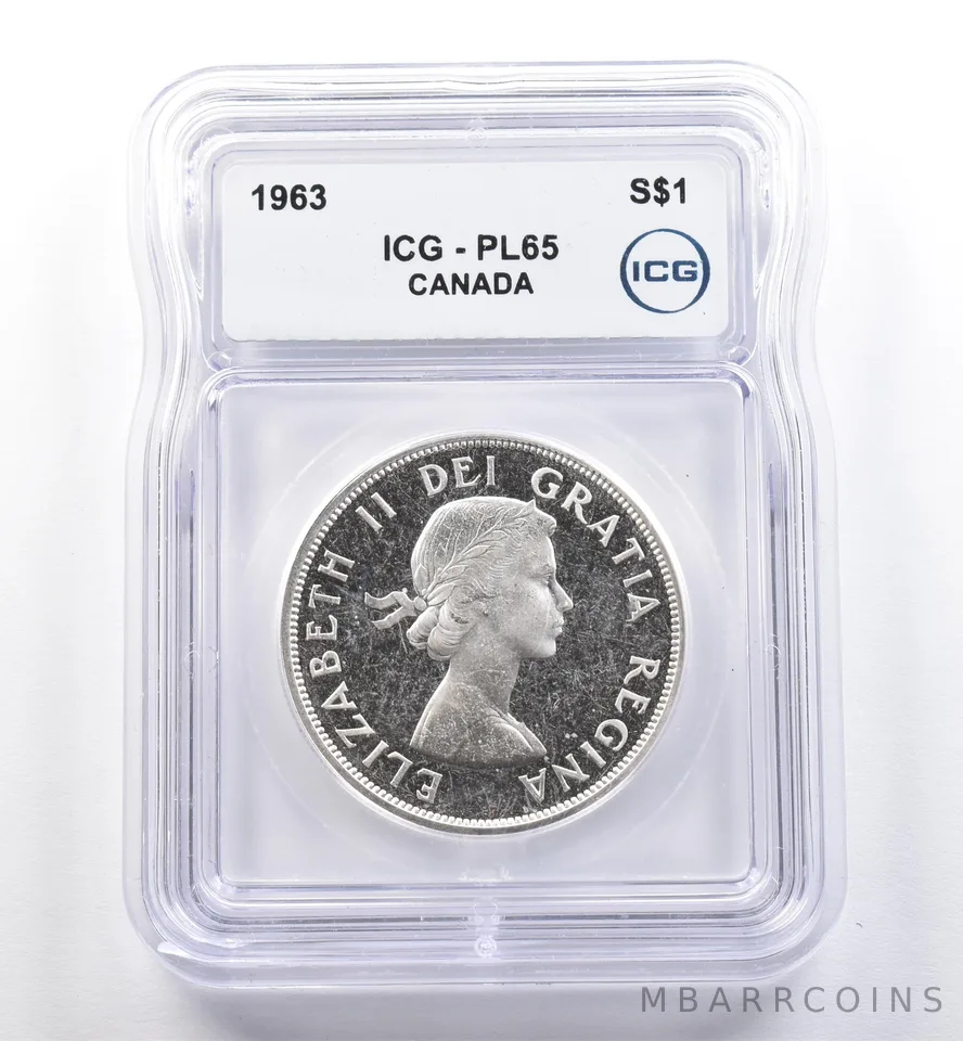 1963 Canada 1 Dollar Silver PL65 ICG *0243