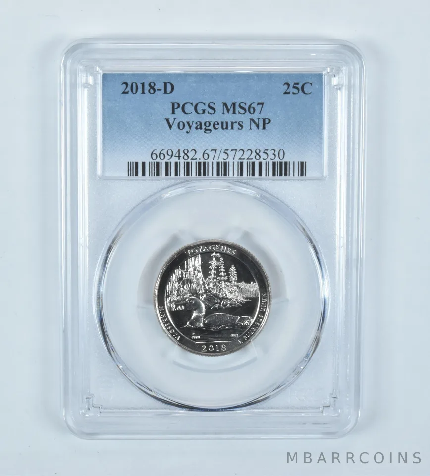 2018-D Washington Quarter ATB Voyageurs MS67 PCGS