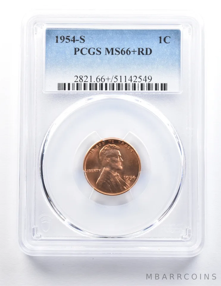 1954-S Lincoln Wheat Cent MS66+ RD PCGS a0963