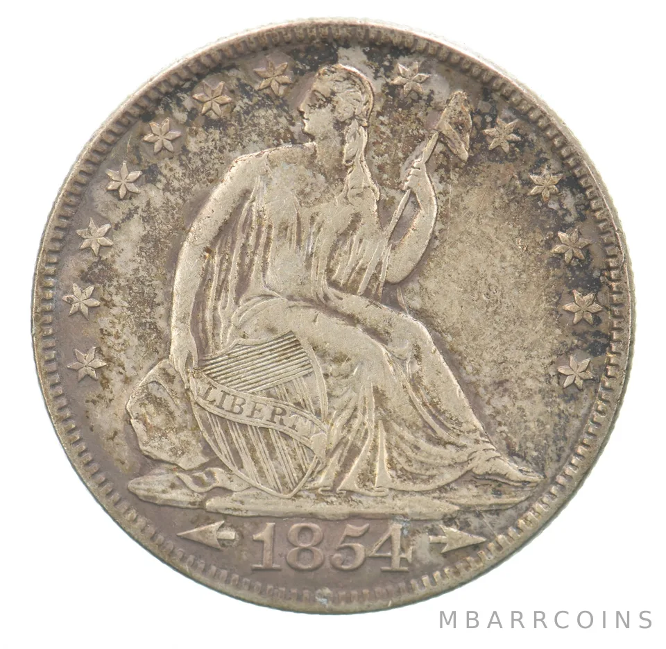 1854-O Seated Liberty Half Dollar Arrows Beautiful Tone *6866