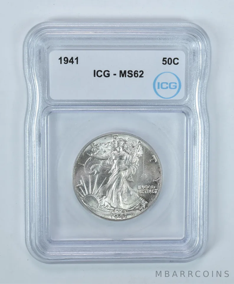1941 Walking Liberty Half Dollar MS62 ICG