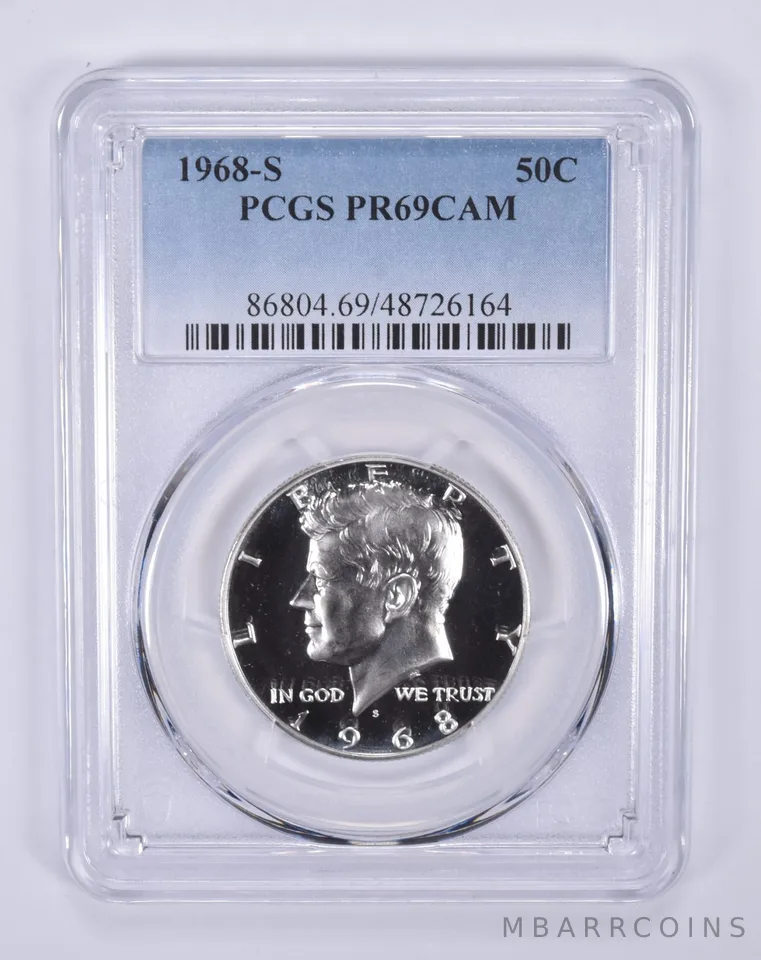 1968-S Kennedy Half Dollar PR69 CAM PCGS Blue Label