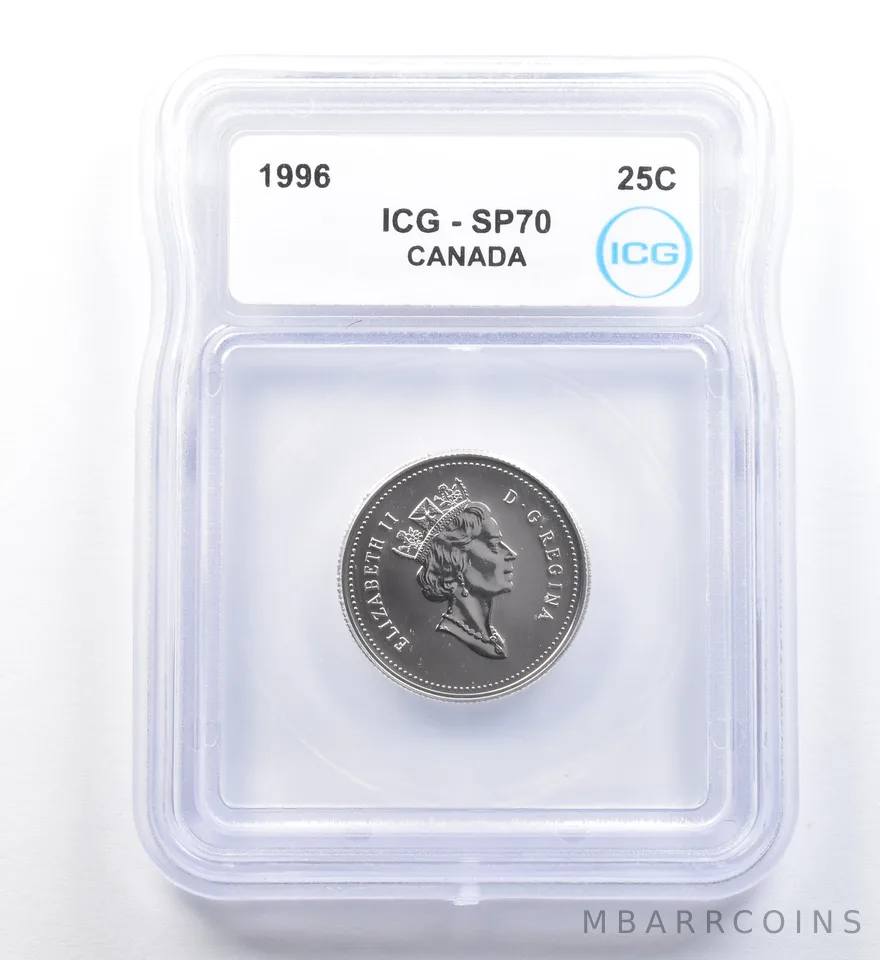 1996 Canada 25 Cents SP70 ICG *1116
