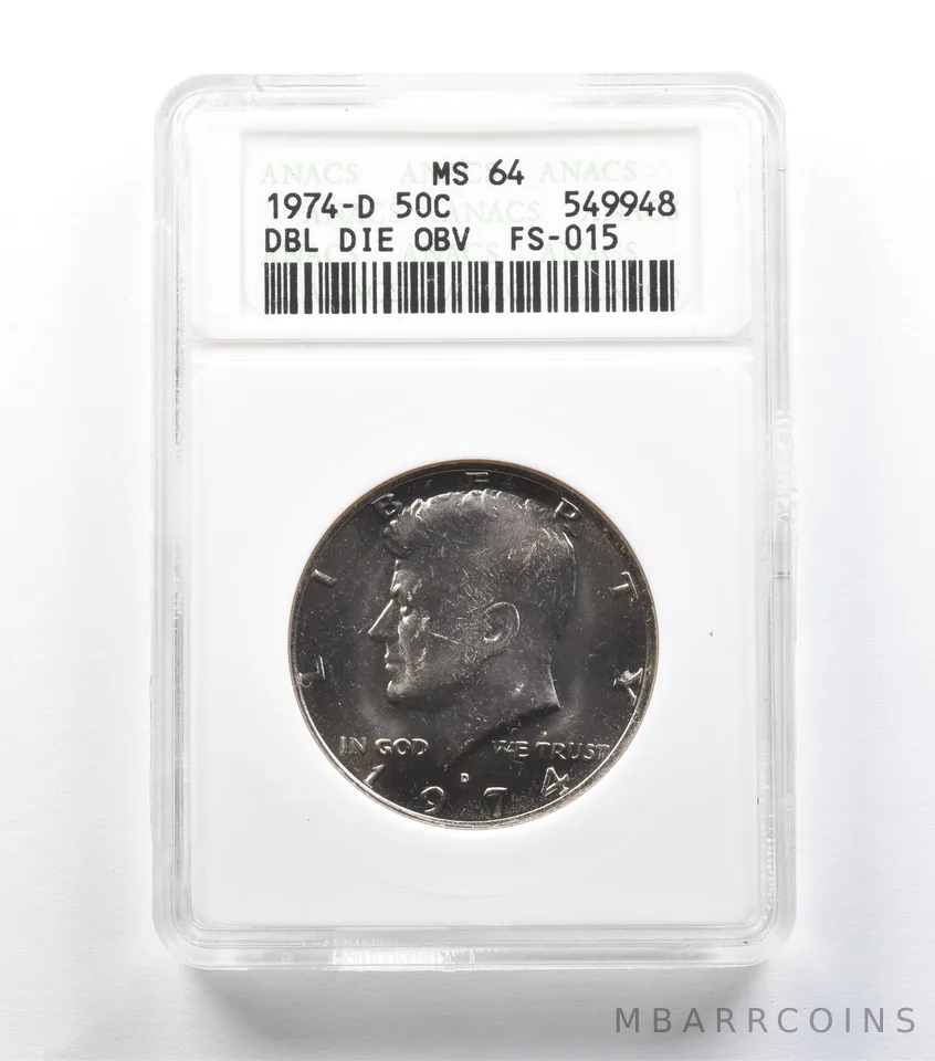 1974-D Kennedy Half Dollar DDO FS-015 MS64 ANACS *1470