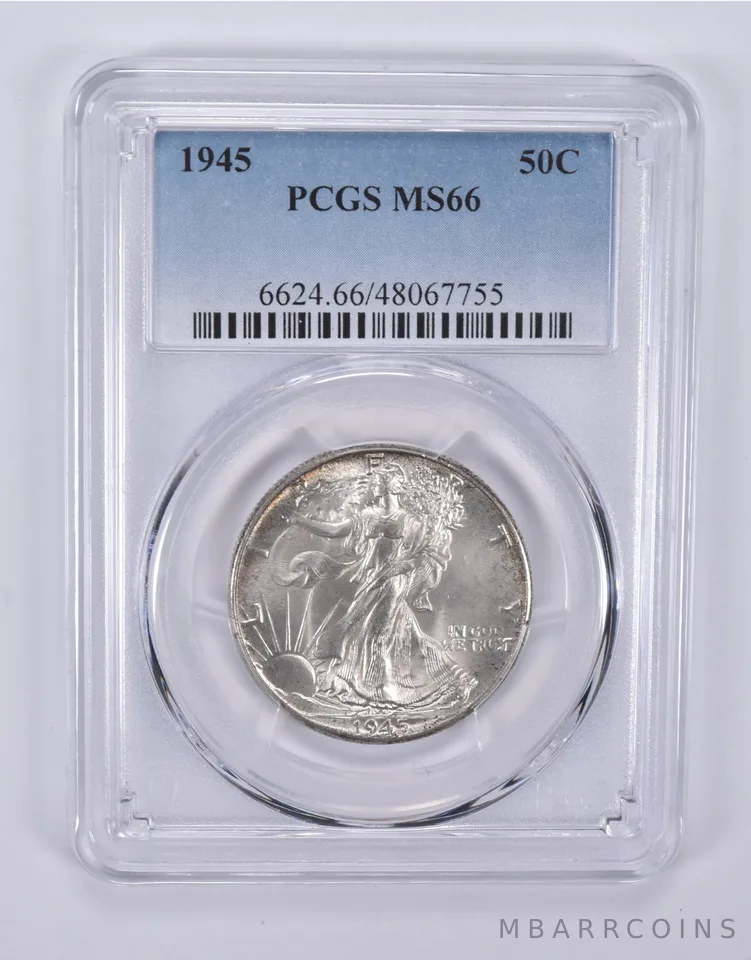 1945 Walking Liberty Half Dollar MS66 PCGS a9210
