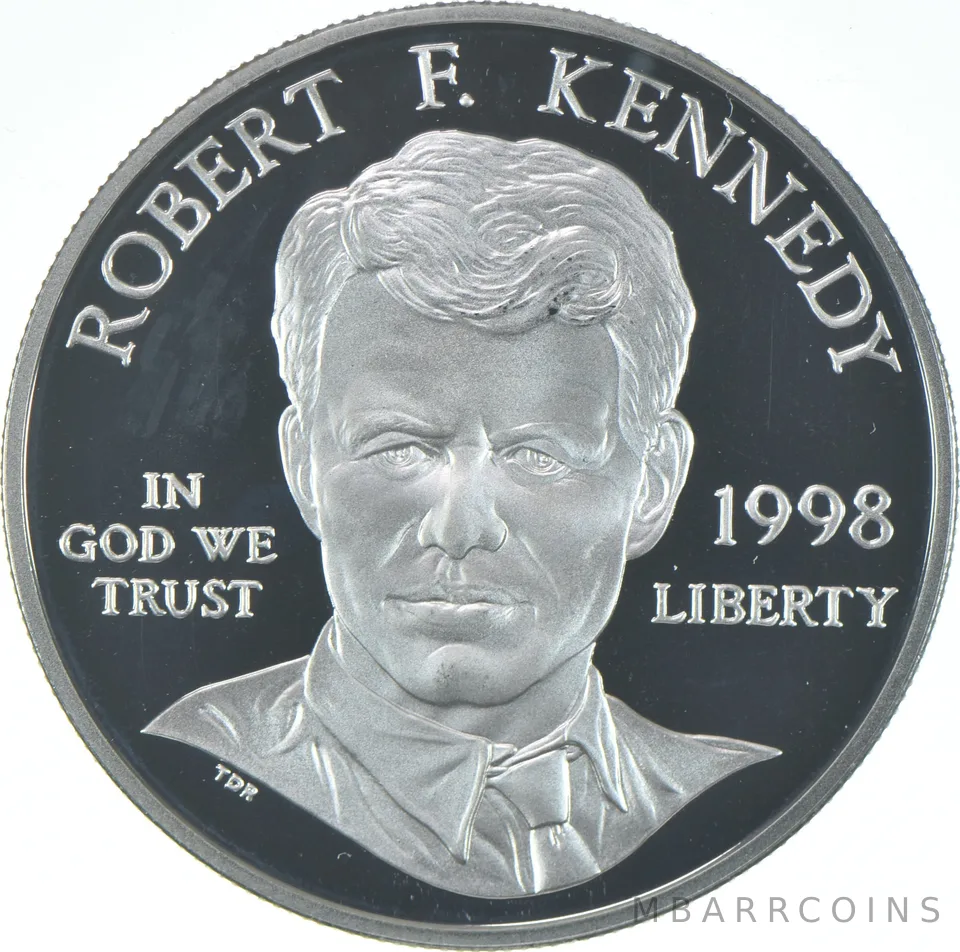 1998-S Proof Robert F Kennedy Commemorative Silver Dollar $1