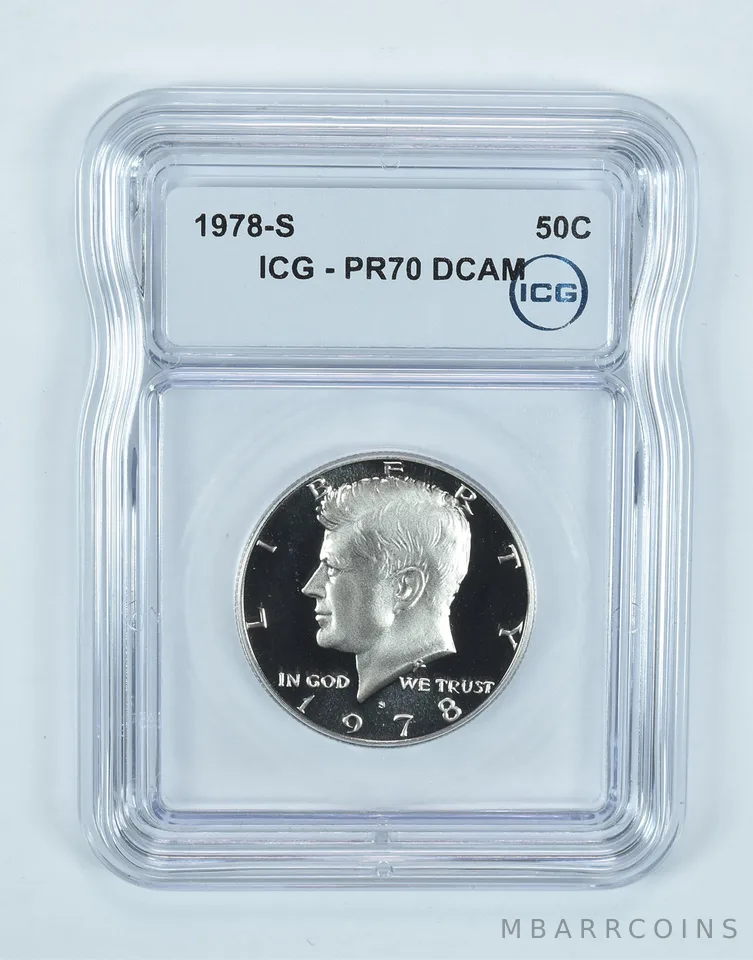 1978-S Kennedy Half Dollar PR70 DCAM ICG