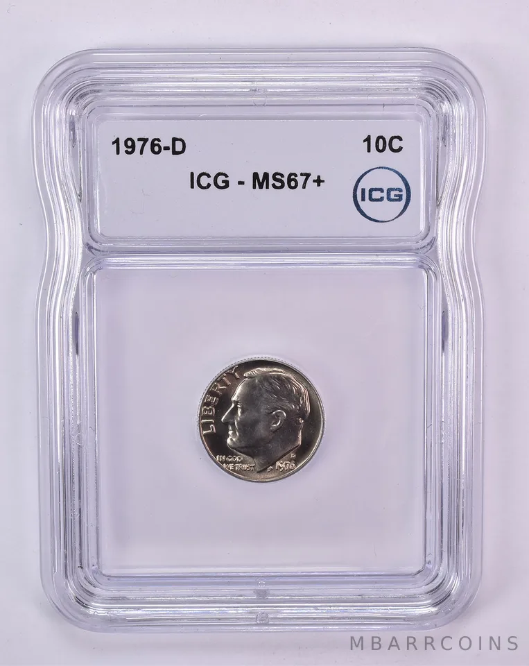 1976-D Roosevelt Dime MS67+ ICG
