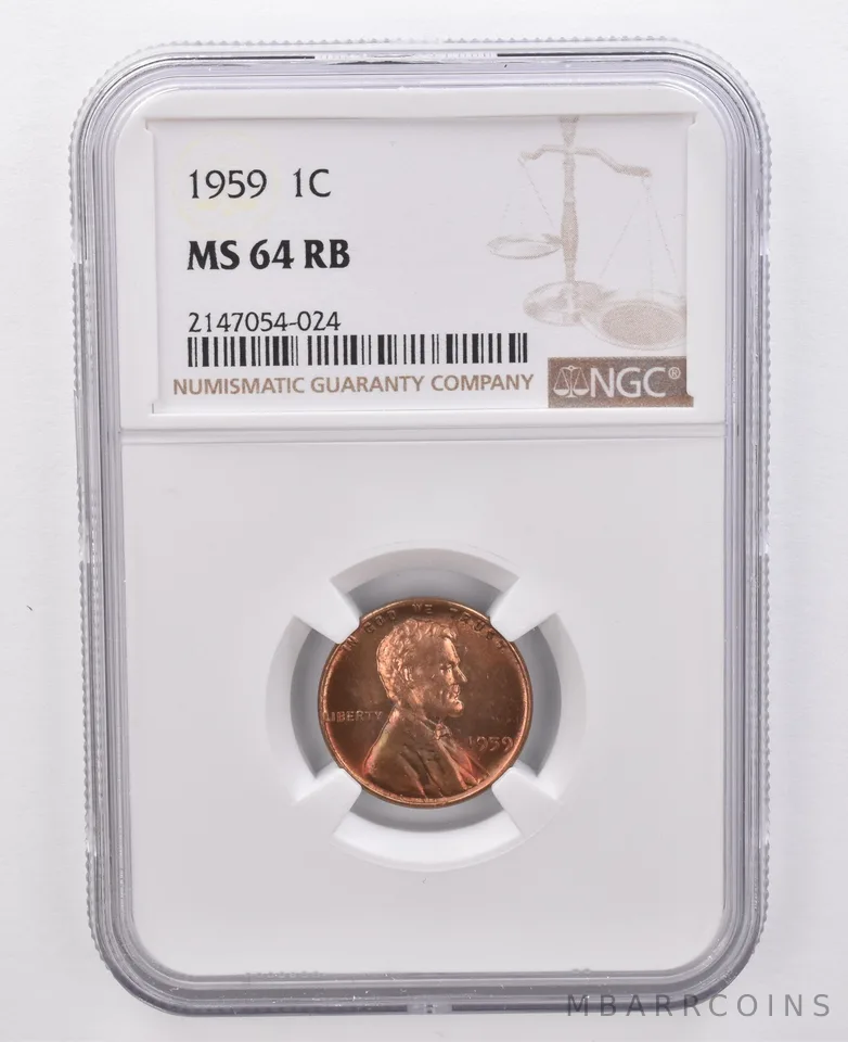 1959 Lincoln Memorial Cent MS64 RB NGC Beautiful Tone *0094