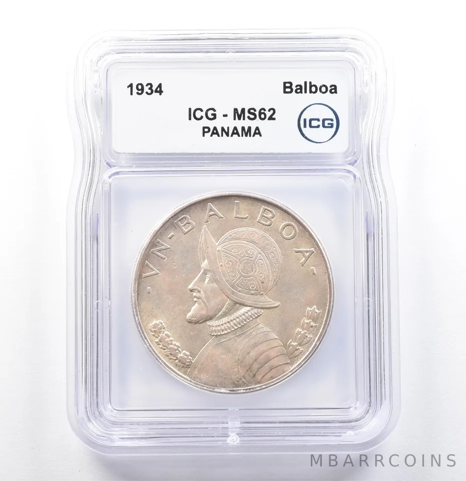 1934 Panama Balboa MS62 ICG *9869