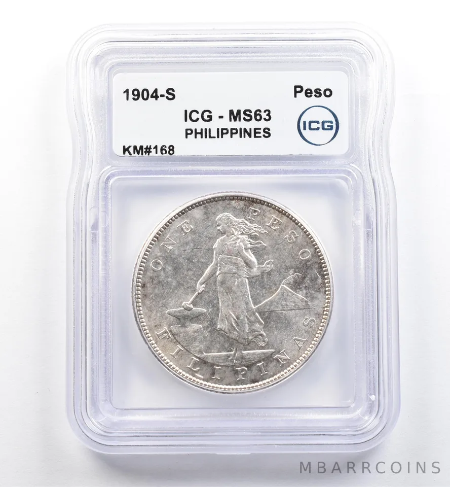 1904-S US Philippines Peso KM#168 MS63 ICG *0161