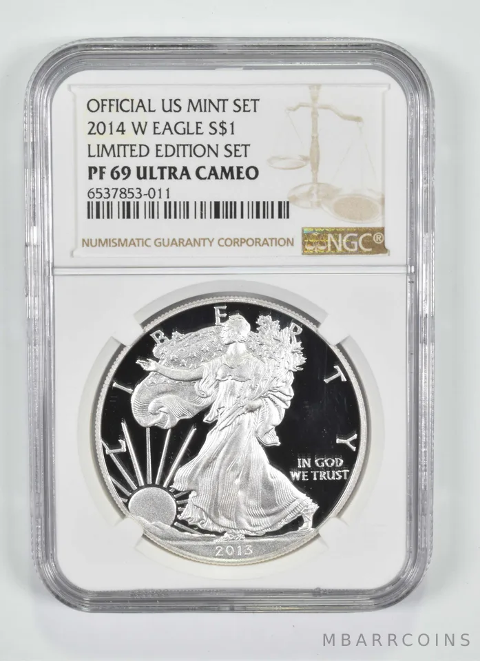 2014-W American Silver Eagle Limited Edition Set PF69 NGC Brown Label