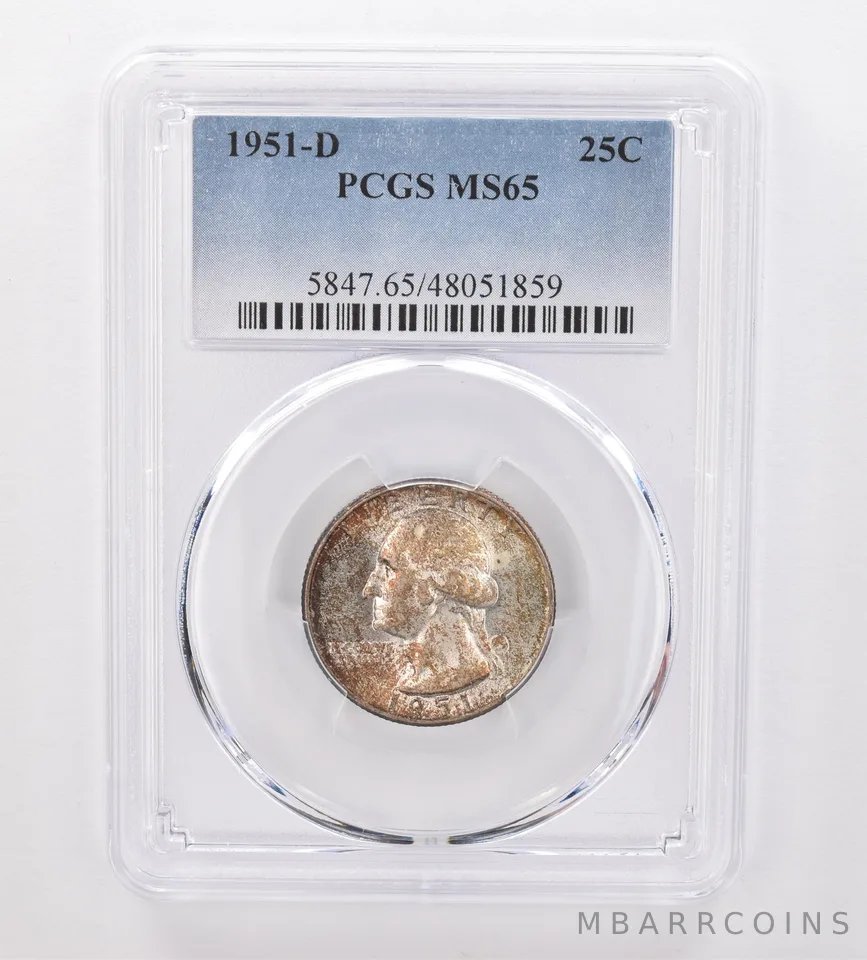 1951-D Washington Quarter MS65 PCGS Beautiful Tone *0002