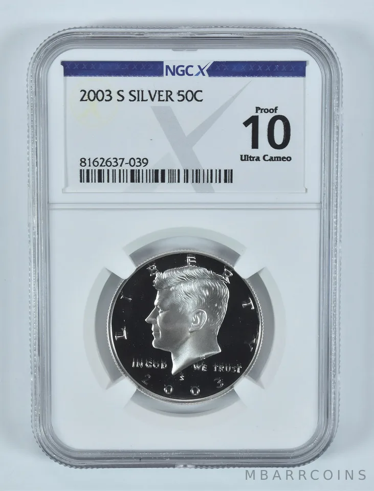 2003-S Kennedy Half Dollar Silver Proof 10 UCAM NGC X NGCX
