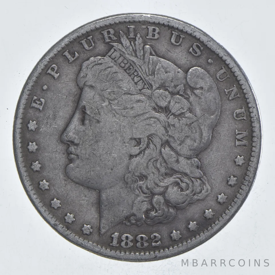 Early - 1882 Morgan Silver Dollar - 90% US Coin *001