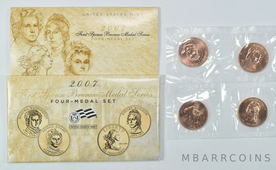 2007 First Spouse Bronze Medal Series Four Medal Set