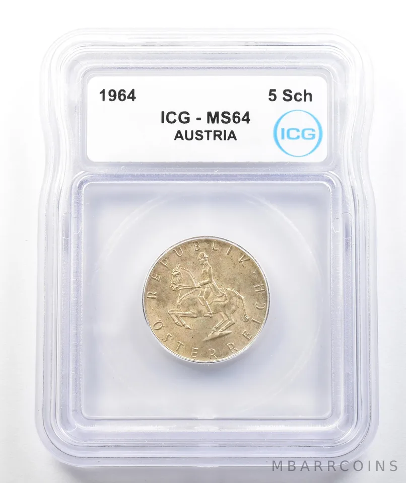 1964 Austria 5 Schilling MS64 ICG *9811