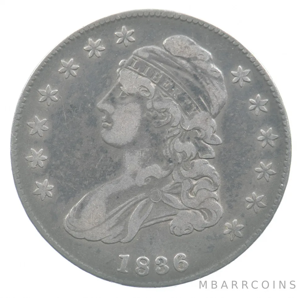 1836 Capped Bust Half Dollar 1836/1336 *4815