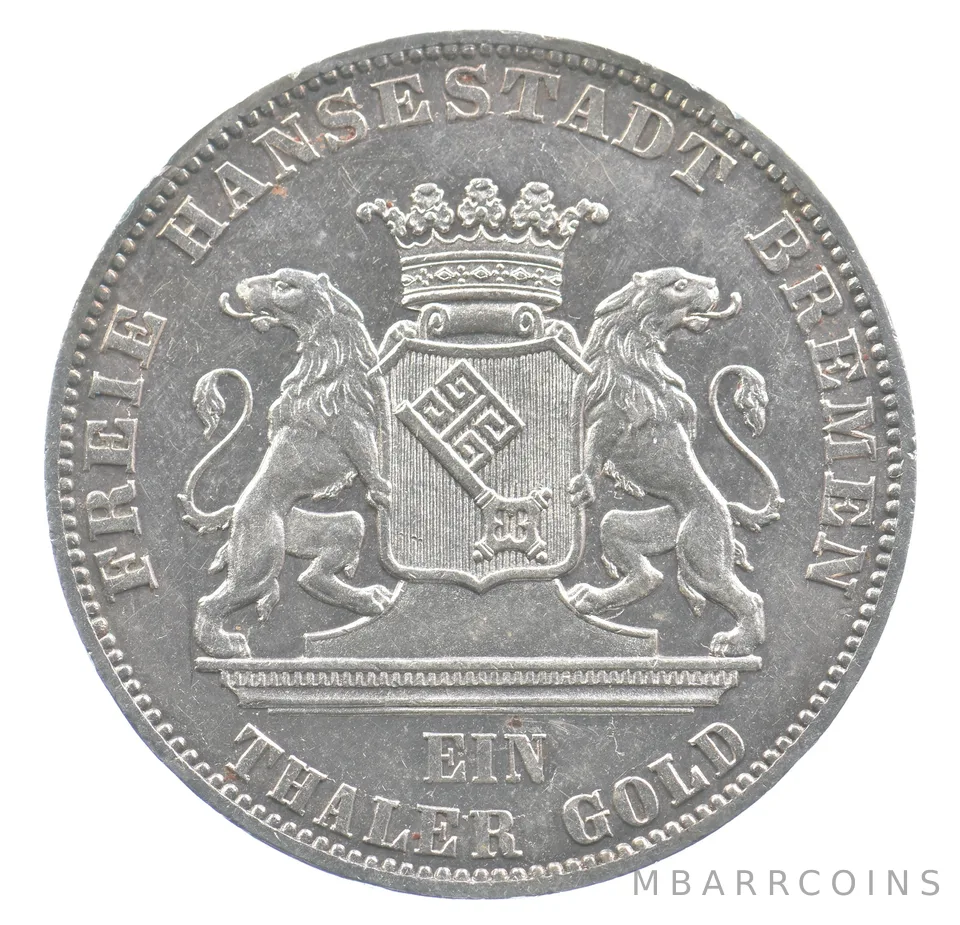 1865 Bremen Thaler *4053