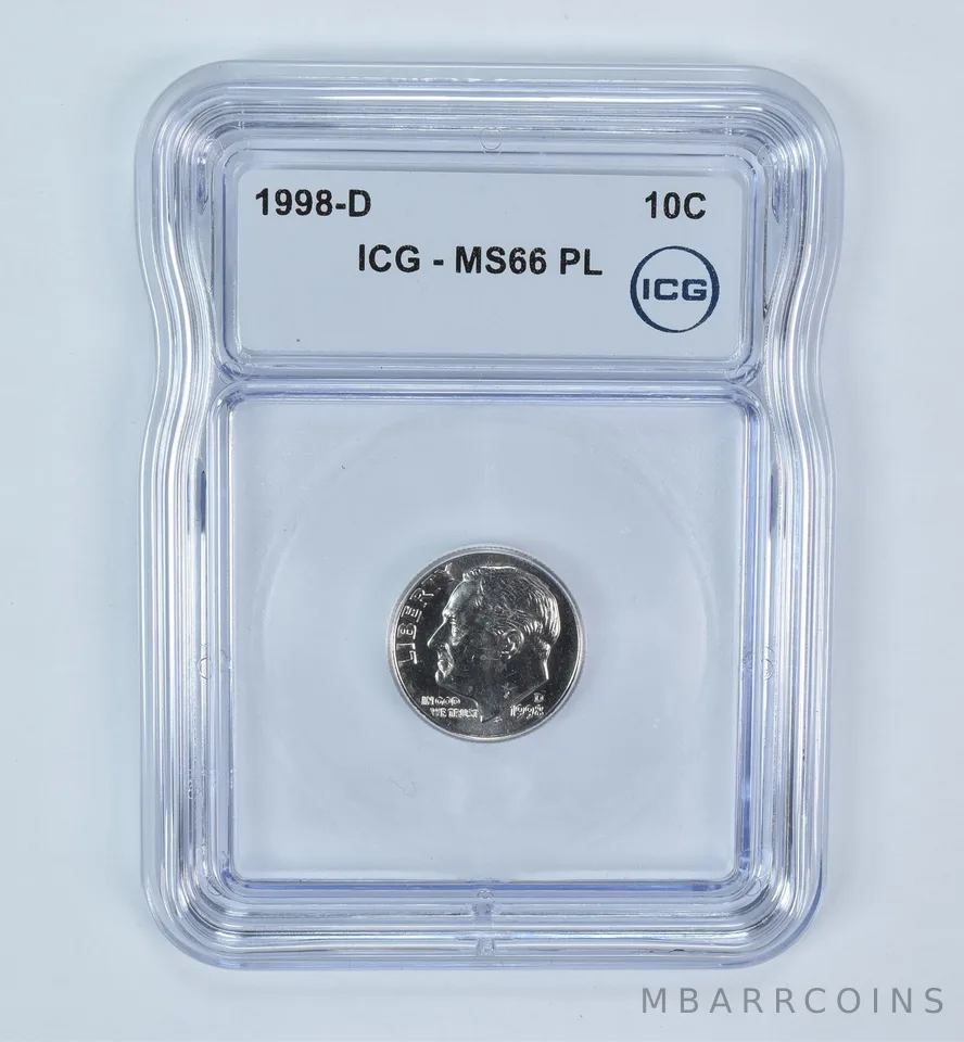 1998-D Roosevelt Dime MS66 PL ICG