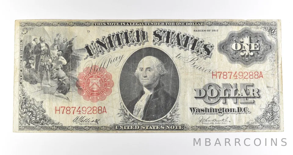 1917 $1 Legal Tender Large Note Red Seal *4541