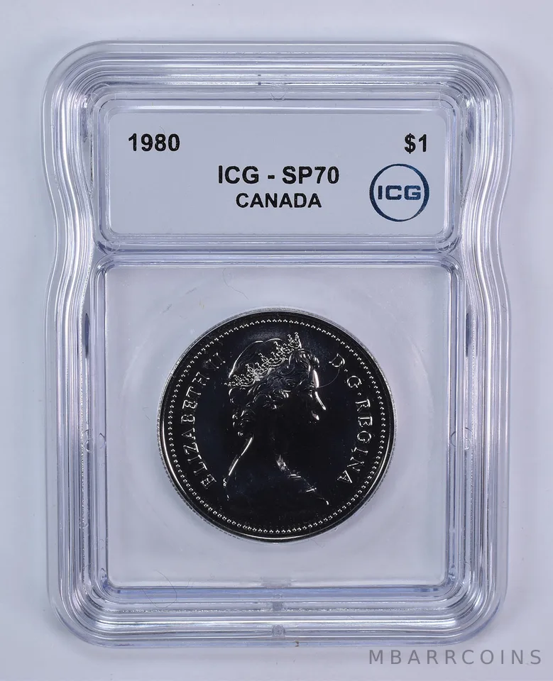 1980 Canada 1 Dollar Voyageurs SP70 ICG