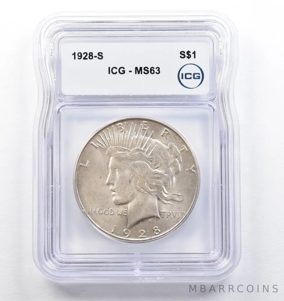 1928-S Peace Silver Dollar MS63 ICG *0744