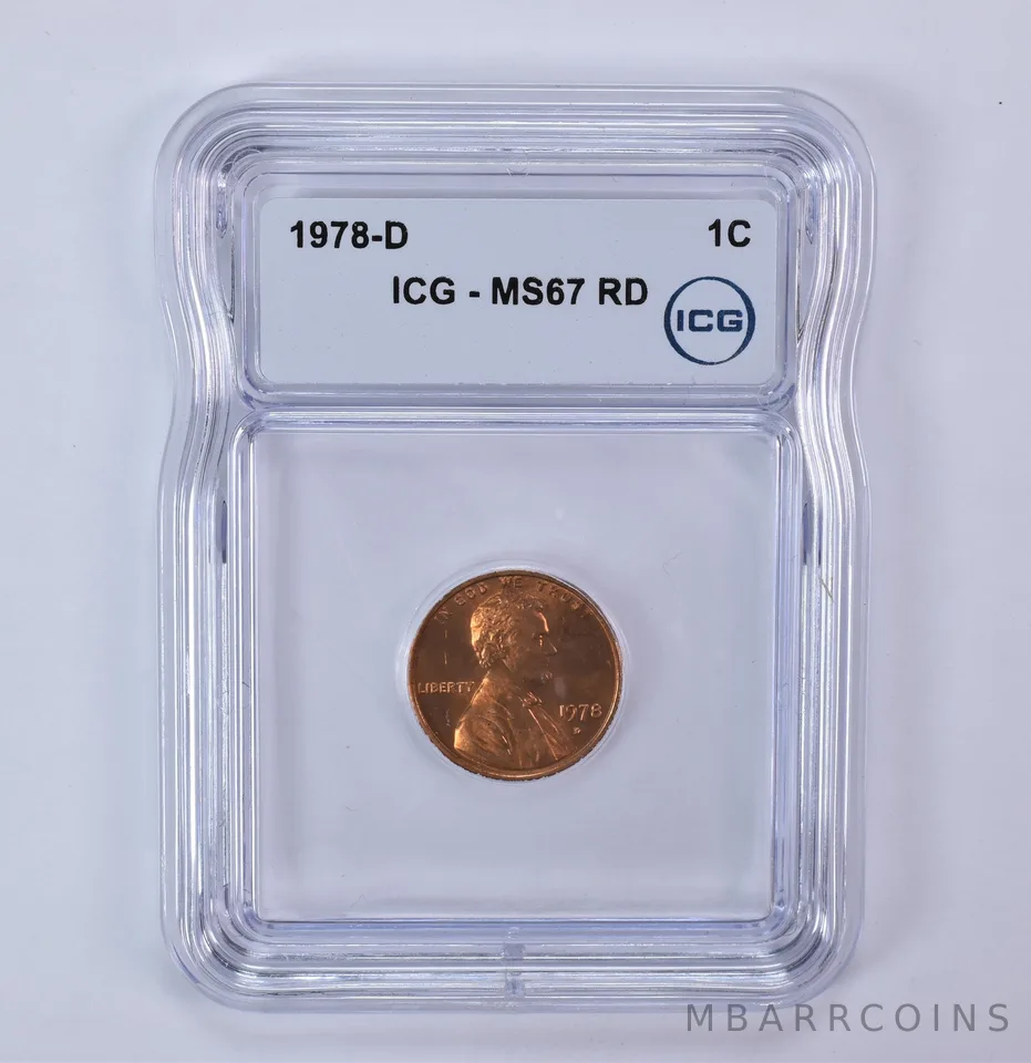 1978-D Lincoln Memorial Cent MS67 RD ICG