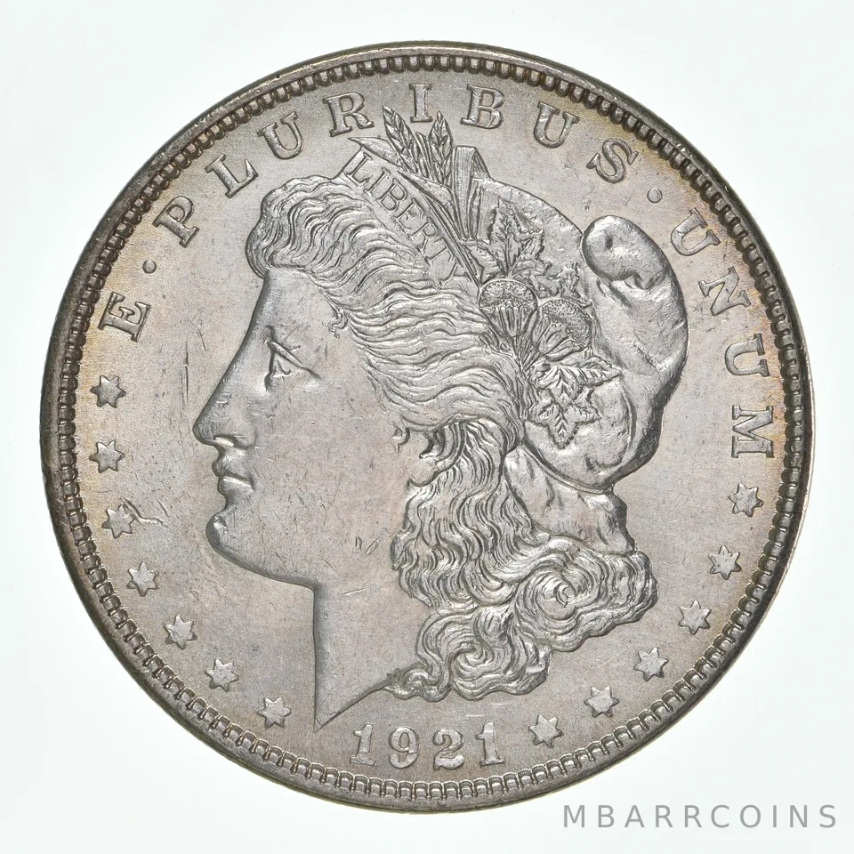 1921 Morgan Silver Dollar Rainbow Toned *4465