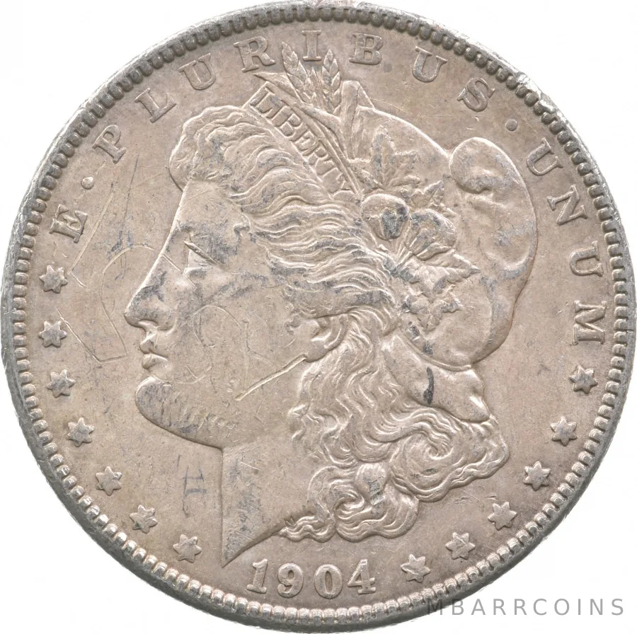 1904 Morgan Silver Dollar a8443