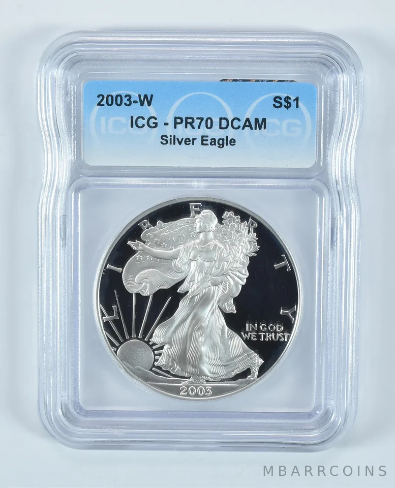 2003-W American Silver Eagle PR70 DCAM ICG