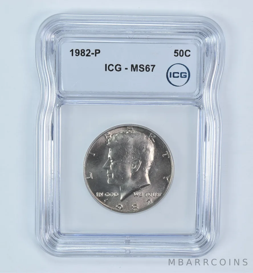 1982-P Kennedy Half Dollar MS67 ICG
